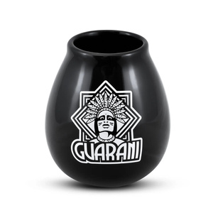 Керамічний калабас чорна з логотипом Guarani - 350 мл