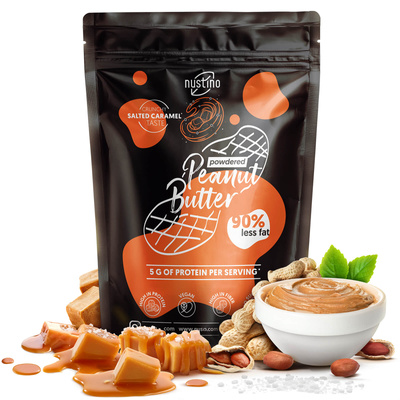 Nustino – Арахісове масло в порошку – Salted Caramel (без додавання цукру) 400 г