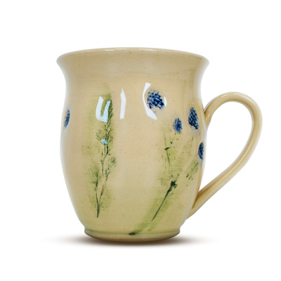 Керамічний кухоль Flora Blue 350 мл – серія Crater