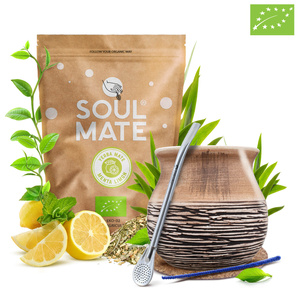 Набір Єрба-Мате Soul Mate Organica Menta Limon 500г 0,5кг Калабаш + Бомбілла