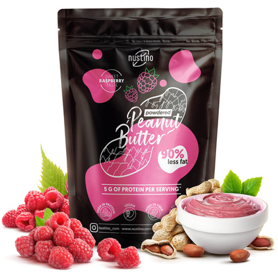 Nustino – Арахісове масло в порошку – Raspberry (без додавання цукру) 400 г