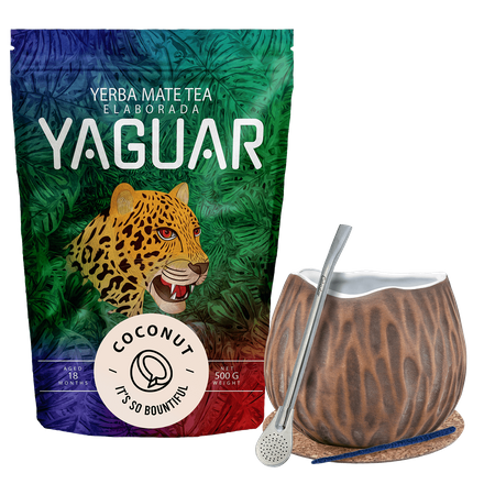 Стартовий набір Yerba Mate Yaguar Coconut 500 г