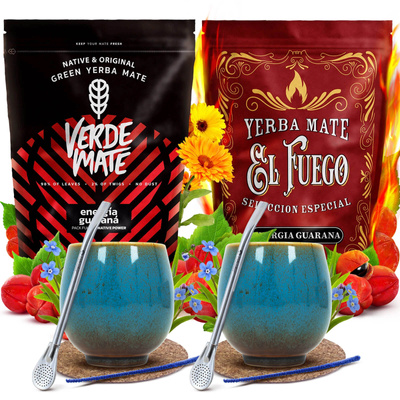 Набір Yerba Mate для двох Калабаш Bombilla 1000г