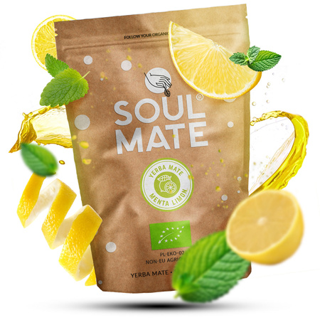 Набір Єрба-Мате Soul Mate Organica Menta Limon 500г 0,5кг Калабаш + Бомбілла