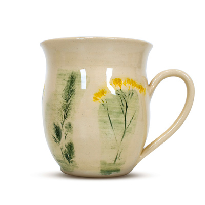 Керамічний кухоль Flora Yellow 350 мл – серія Crater