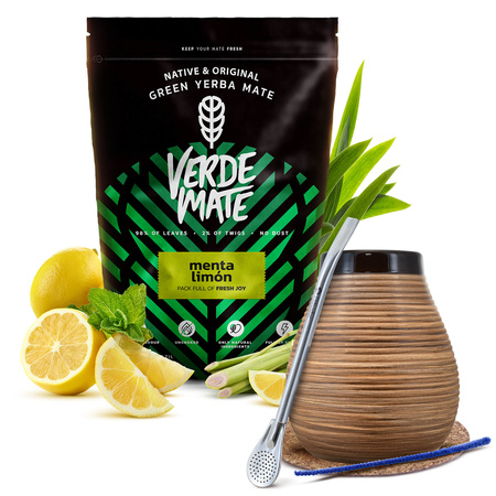 Стартовий набір Yerba Mate Verde Mate Green Menta Limon 500 г