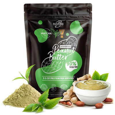 Nustino – Арахісове масло в порошку – Matcha (без додавання цукру) 400 г