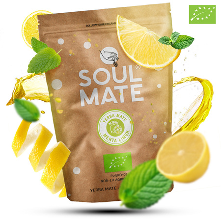 Набір Єрба-Мате Soul Mate Organica Menta Limon 500г 0,5кг Калабаш + Бомбілла