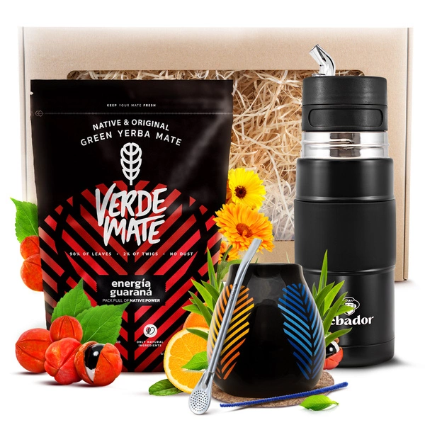 Подарунковий набір Єрба Мате Verde Mate 400г 0,4кг + Yerbomos X